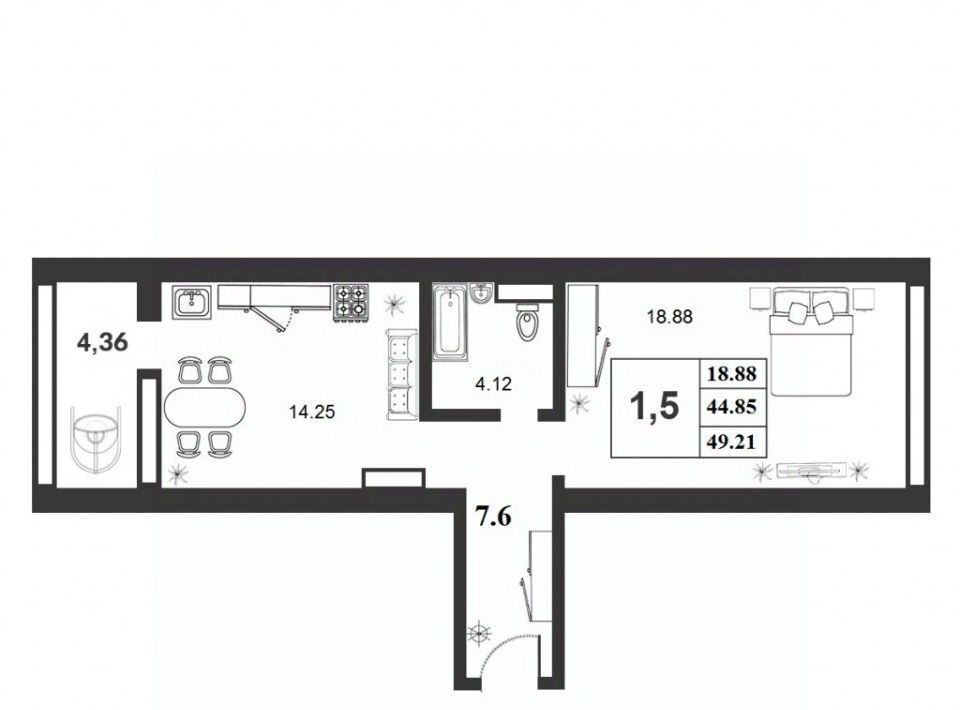квартира г Великий Новгород ул Королёва 22к/1 фото 1