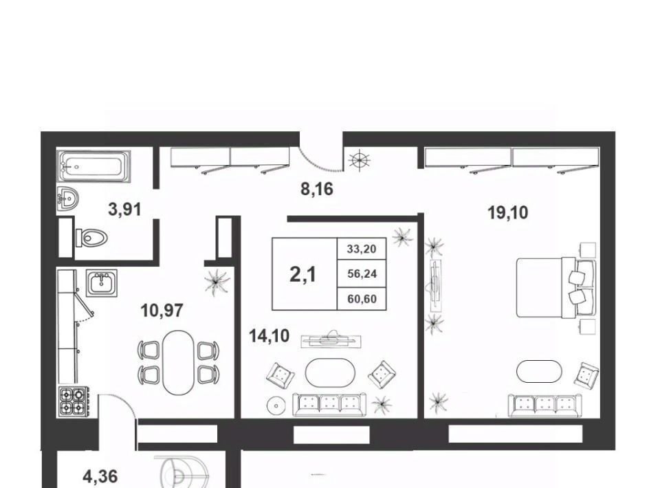 квартира г Великий Новгород 2-й кв-л фото 1
