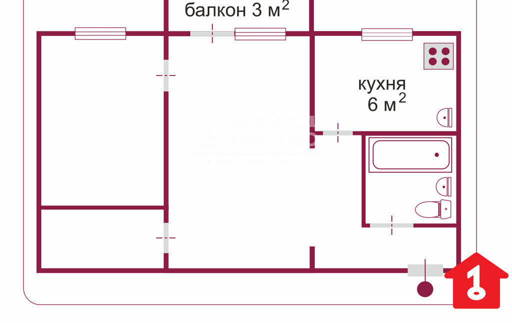 квартира г Омск пр-кт Мира 88 фото 15