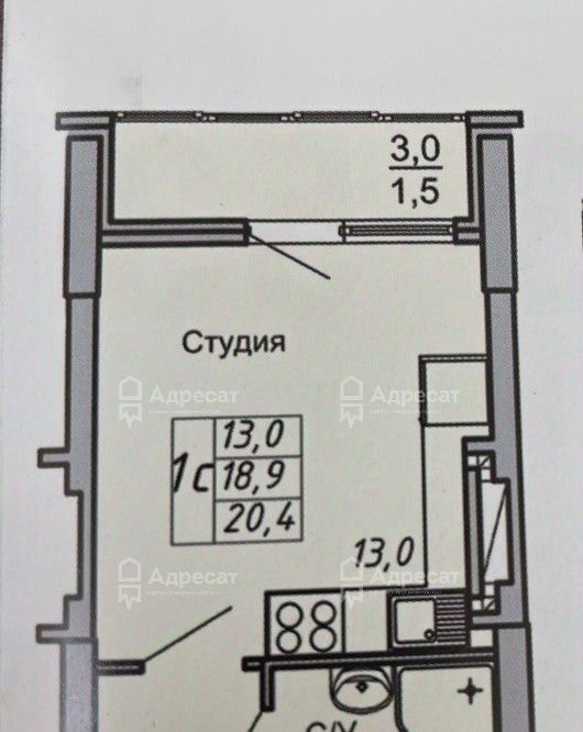 квартира г Волгоград р-н Кировский ул 64-й Армии 147 фото 2