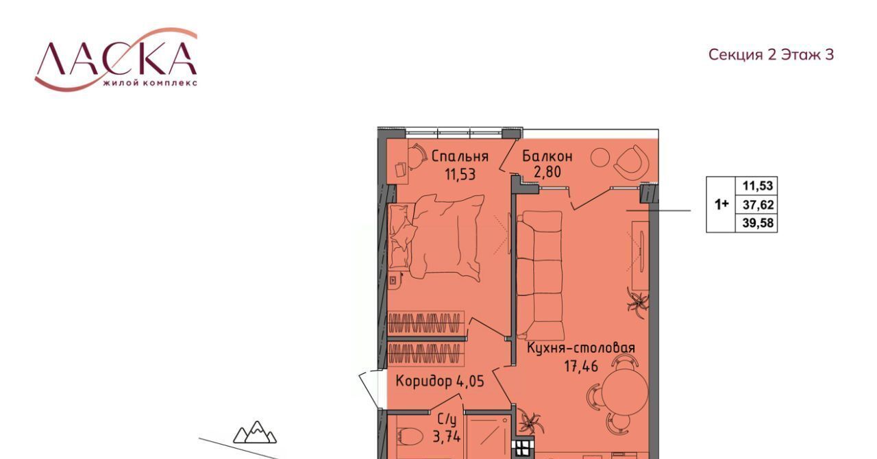 квартира г Алушта п Семидворье мкр Аян-Дере-2 фото 1