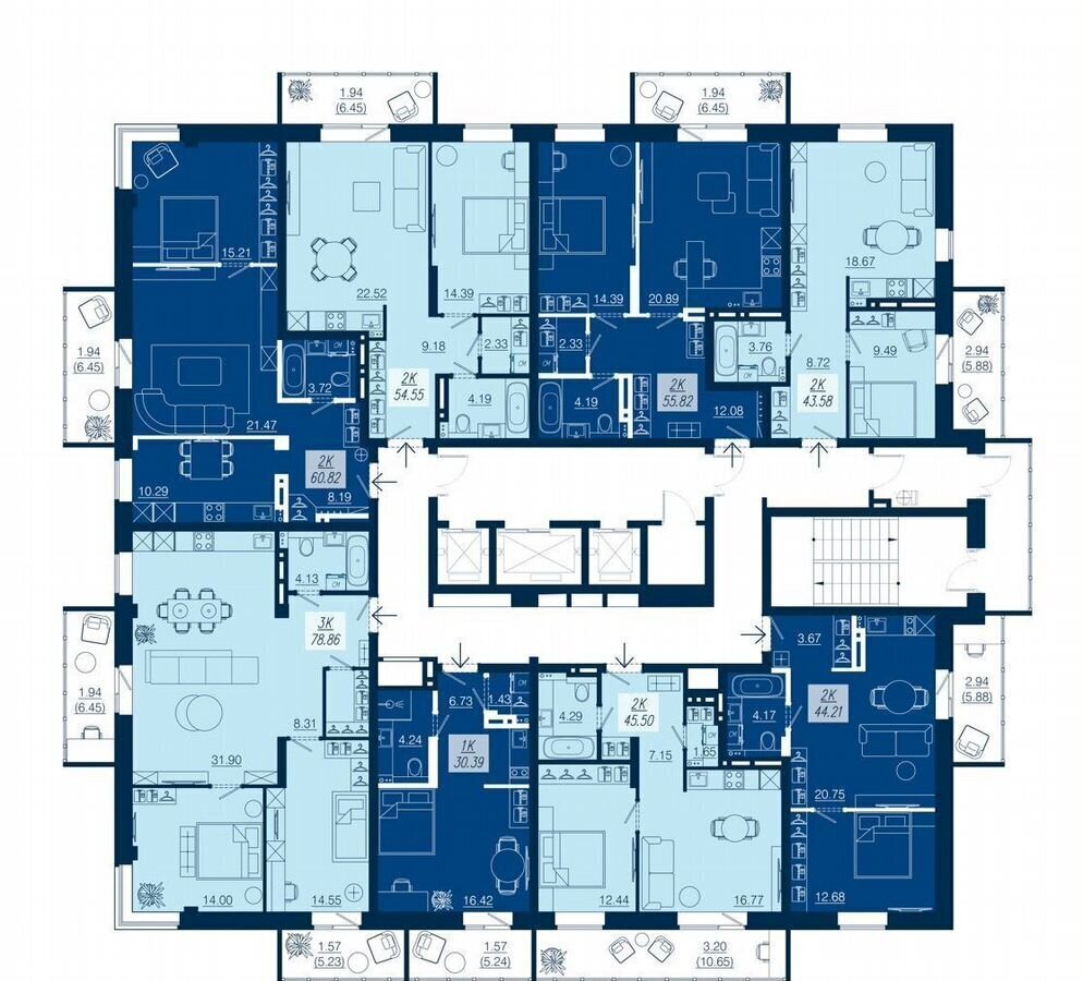 квартира г Красноярск р-н Советский ул Аэровокзальная 4 ЖК «АэроCITY» фото 11