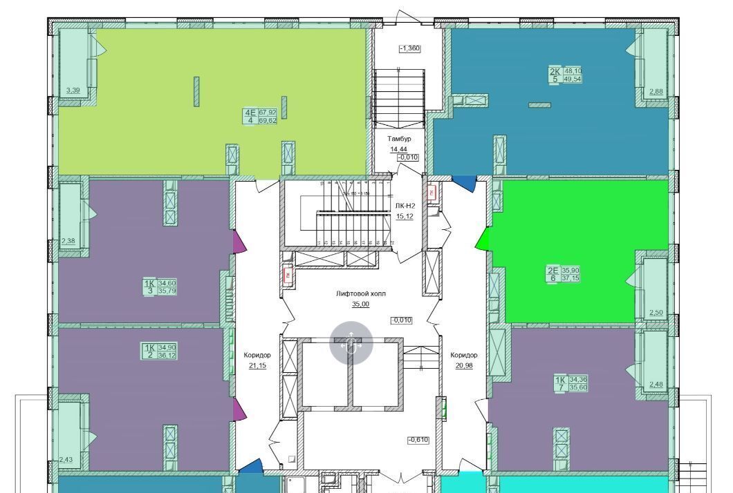 квартира г Кемерово р-н Заводский 15-й микрорайон Южный фото 2