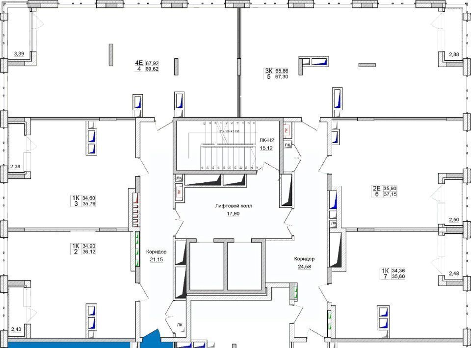 квартира г Кемерово р-н Заводский 15-й микрорайон Южный фото 3