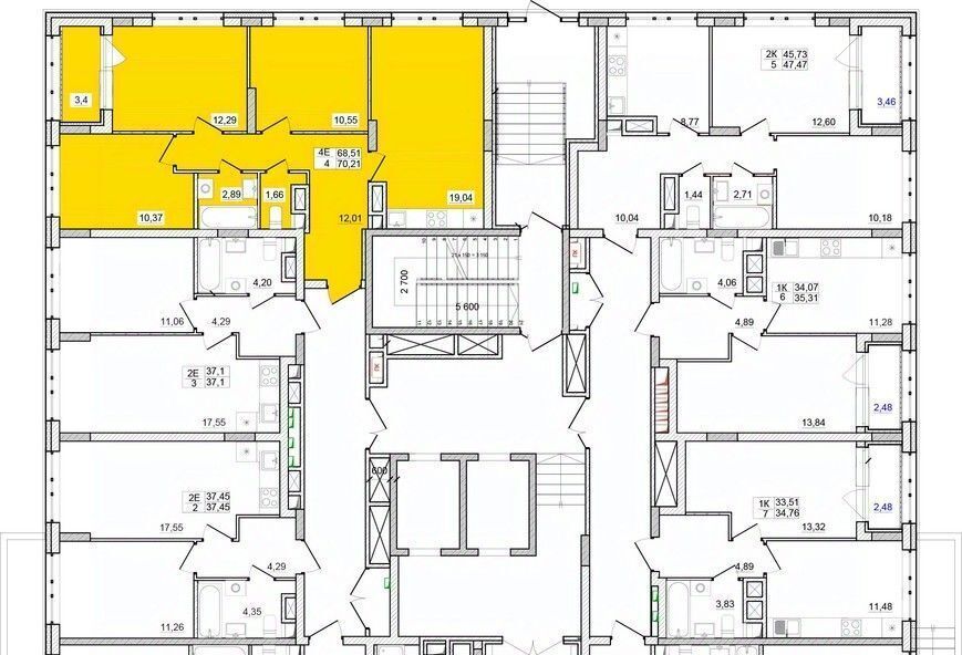 квартира г Кемерово р-н Заводский 15-й микрорайон Южный фото 2