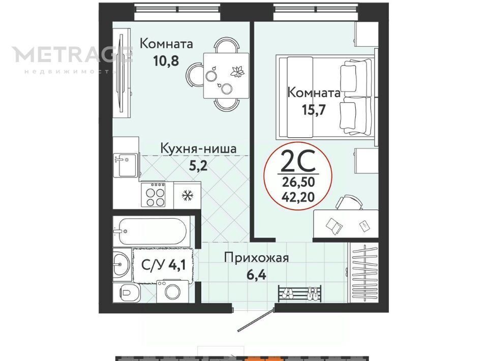 квартира г Новосибирск Октябрьская ул Радиостанция N2 22/2 фото 1