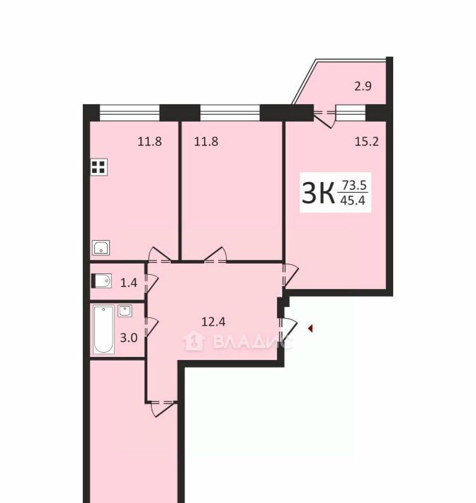 квартира р-н Всеволожский г Мурино ул Шоссе в Лаврики 89 Девяткино фото 2