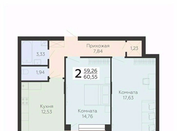 квартира г Воронеж р-н Коминтерновский ул Независимости 78к/4 фото 1