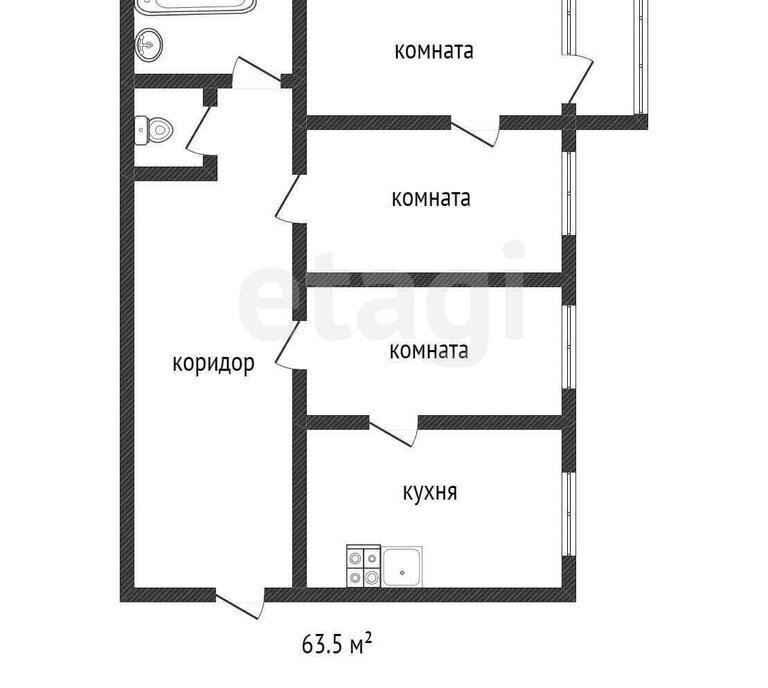 квартира г Златоуст ул им. Карла Маркса 11 фото 17