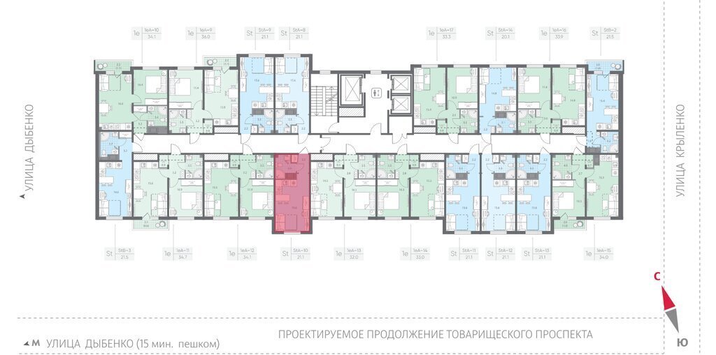 квартира г Санкт-Петербург метро Улица Дыбенко р-н Невский муниципальный округ № 54 фото 1