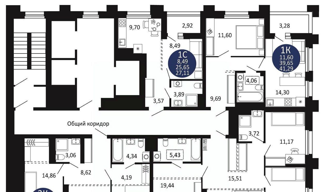 квартира г Новосибирск Золотая Нива ЖК «1 на Рябиновой» фото 3