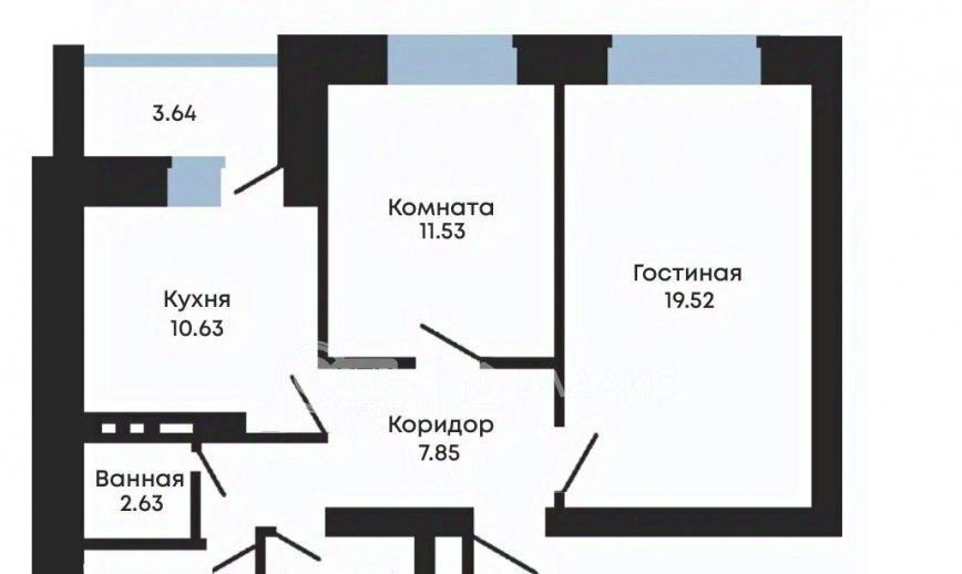 квартира г Воронеж р-н Советский ул Курчатова 32 фото 1