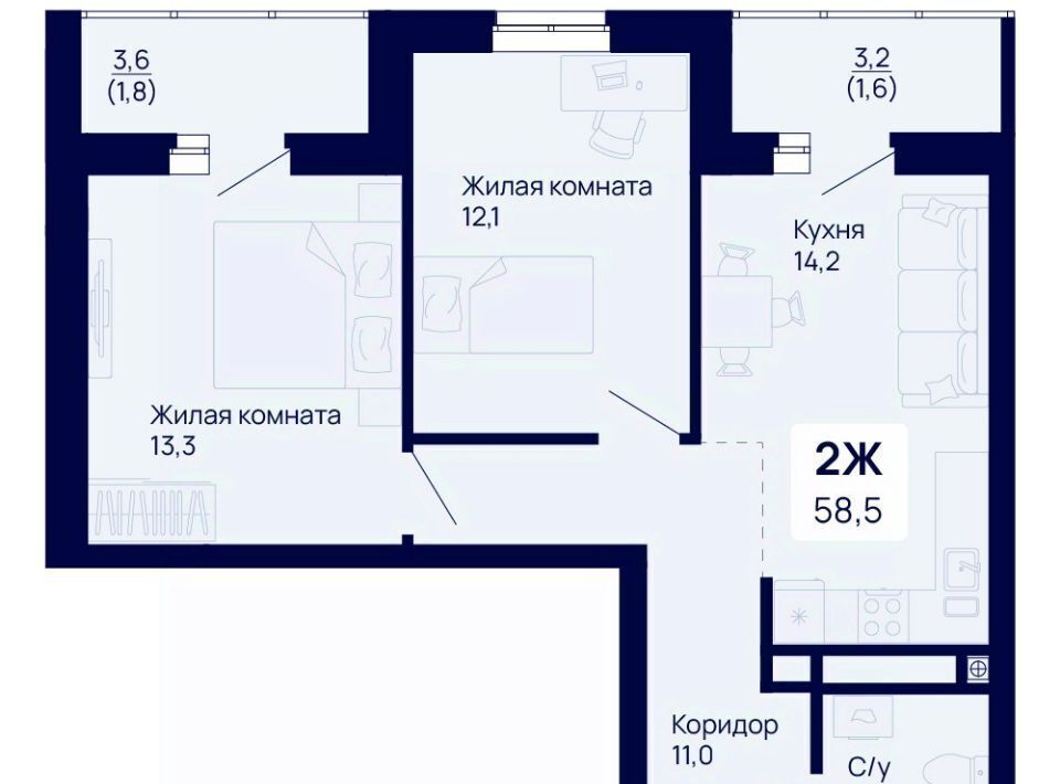 квартира г Екатеринбург Уральская ЖК Галактика фото 1