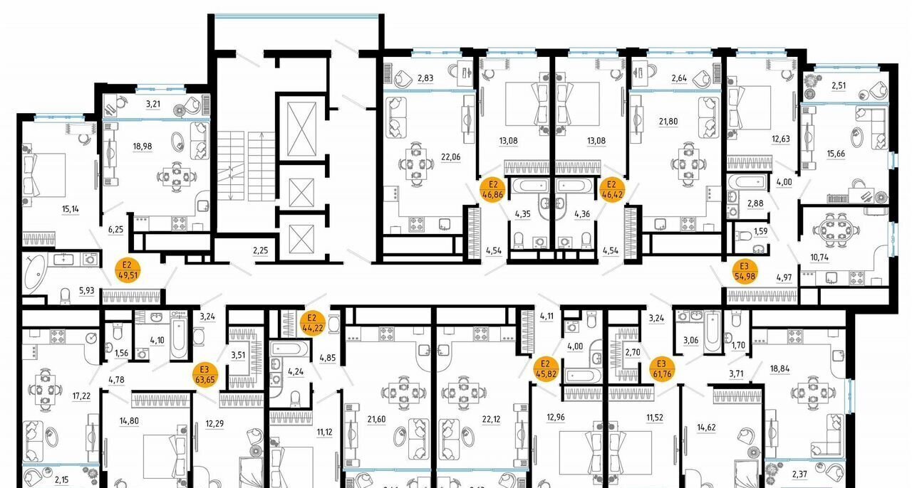 квартира г Рязань р-н Железнодорожный ш Московское 3 фото 2