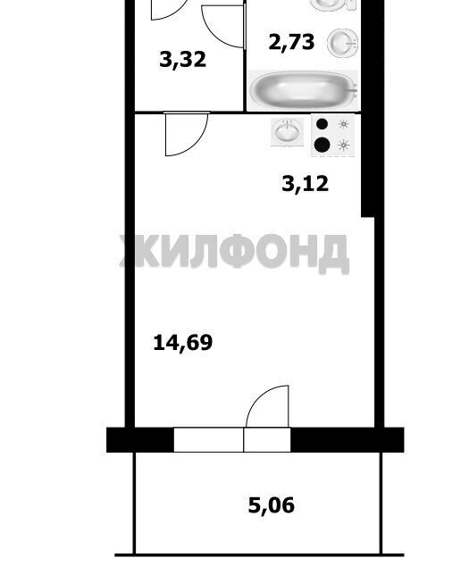 квартира г Новосибирск р-н Калининский Заельцовская ул Танковая 30 фото 9