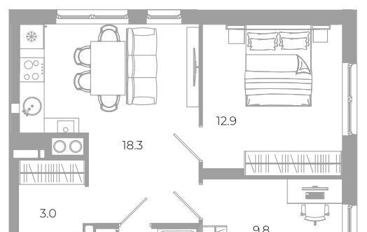 квартира г Астрахань р-н Советский ул Космонавтов 18 с 1 фото 1