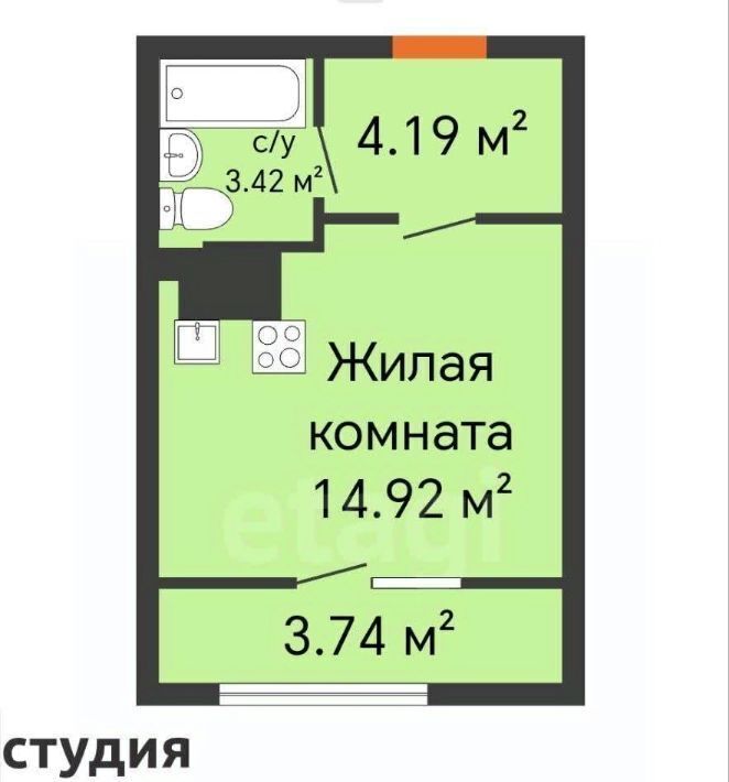 квартира г Нижний Новгород Молитовка Ленинская ЖК «Бугров» 2 фото 2