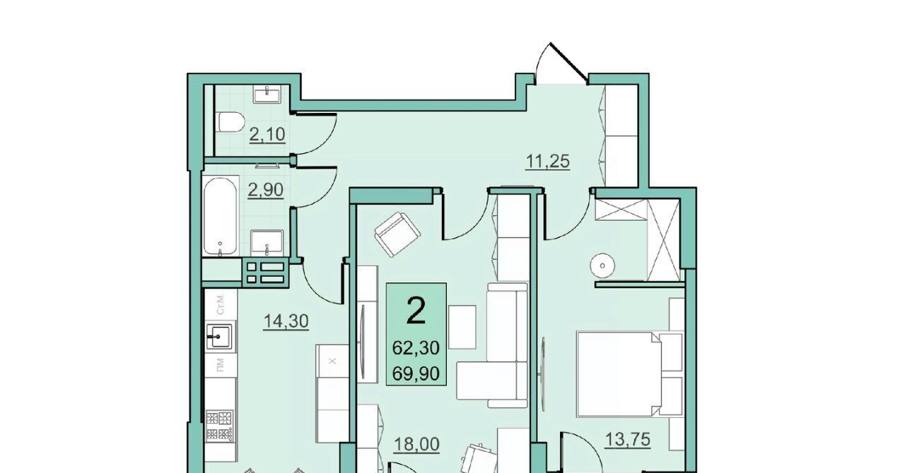 квартира г Балаково ул Комсомольская 65 фото 1