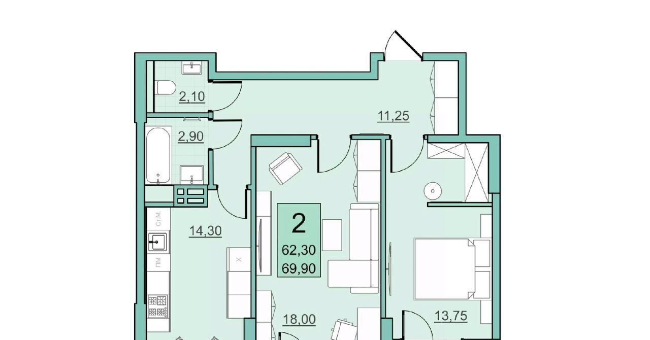 квартира г Балаково ул Комсомольская 65 фото 1