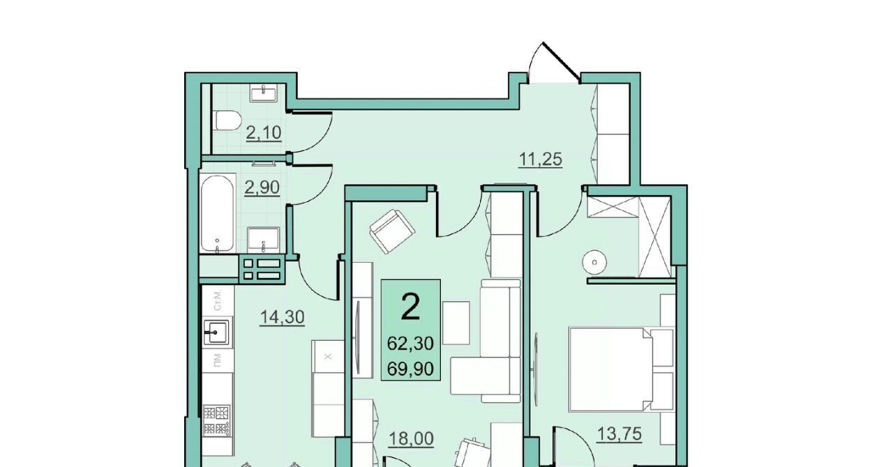квартира г Балаково ул Комсомольская 65 фото 1