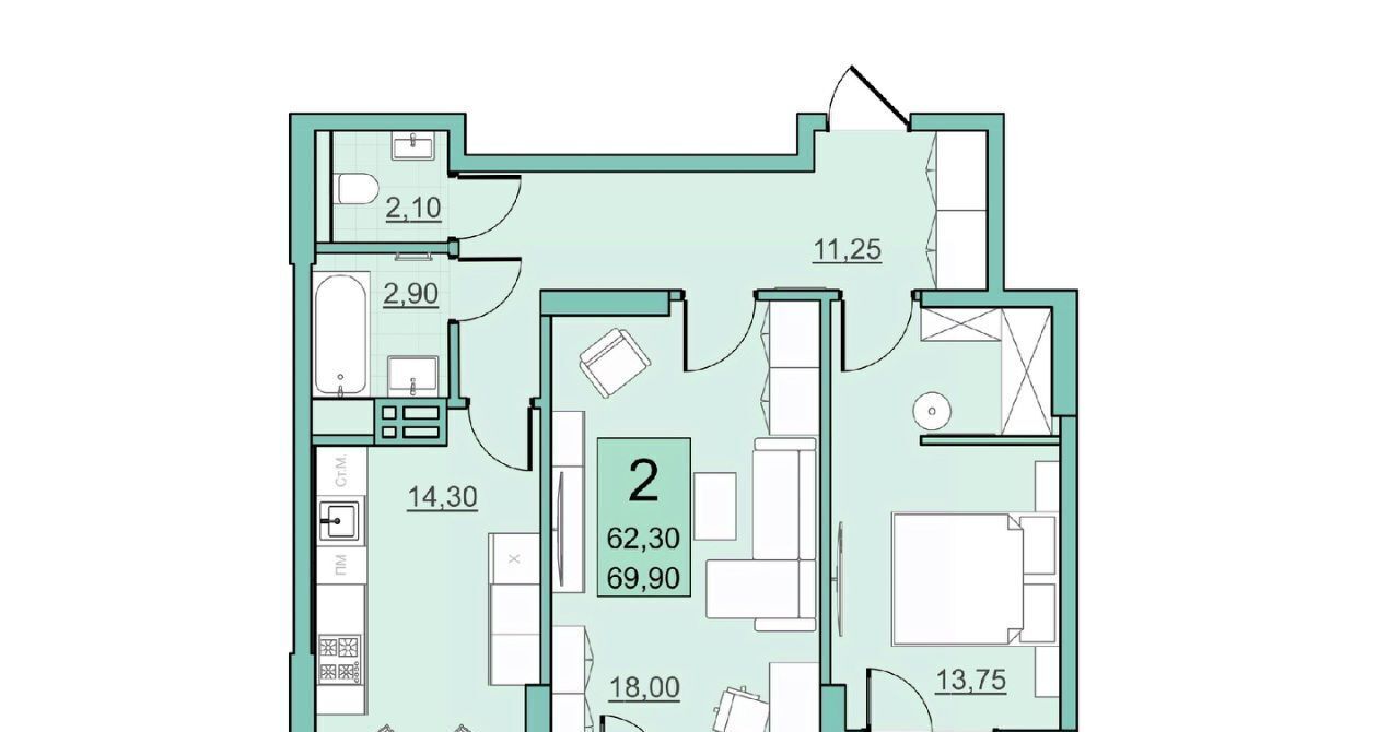 квартира г Балаково ул Комсомольская 65 фото 1