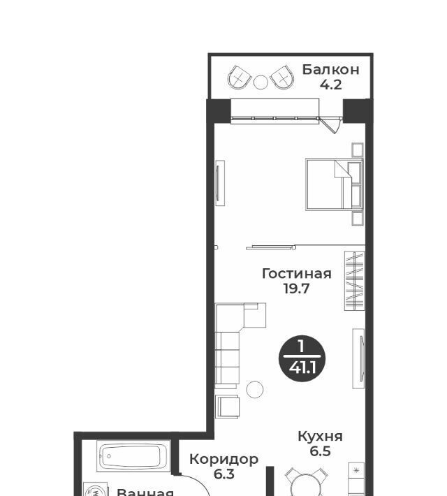 квартира г Абакан ул Генерала Тихонова 14 фото 1