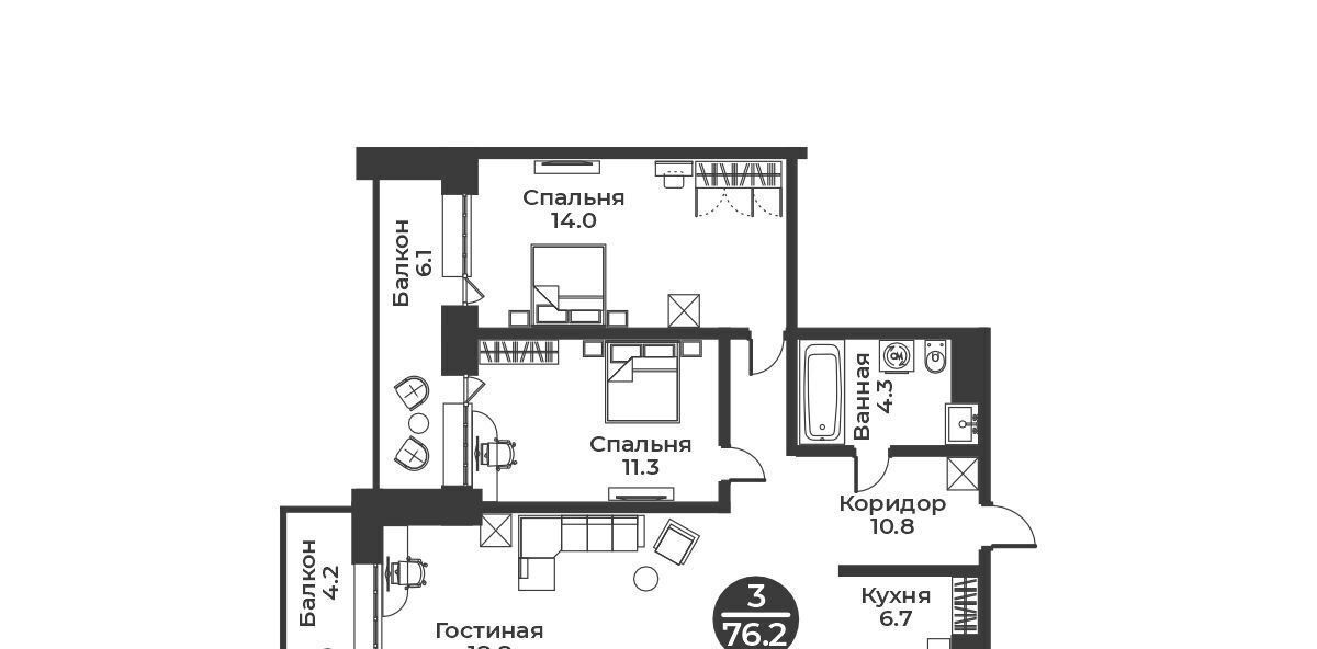 квартира г Абакан ул Генерала Тихонова 14 фото 1