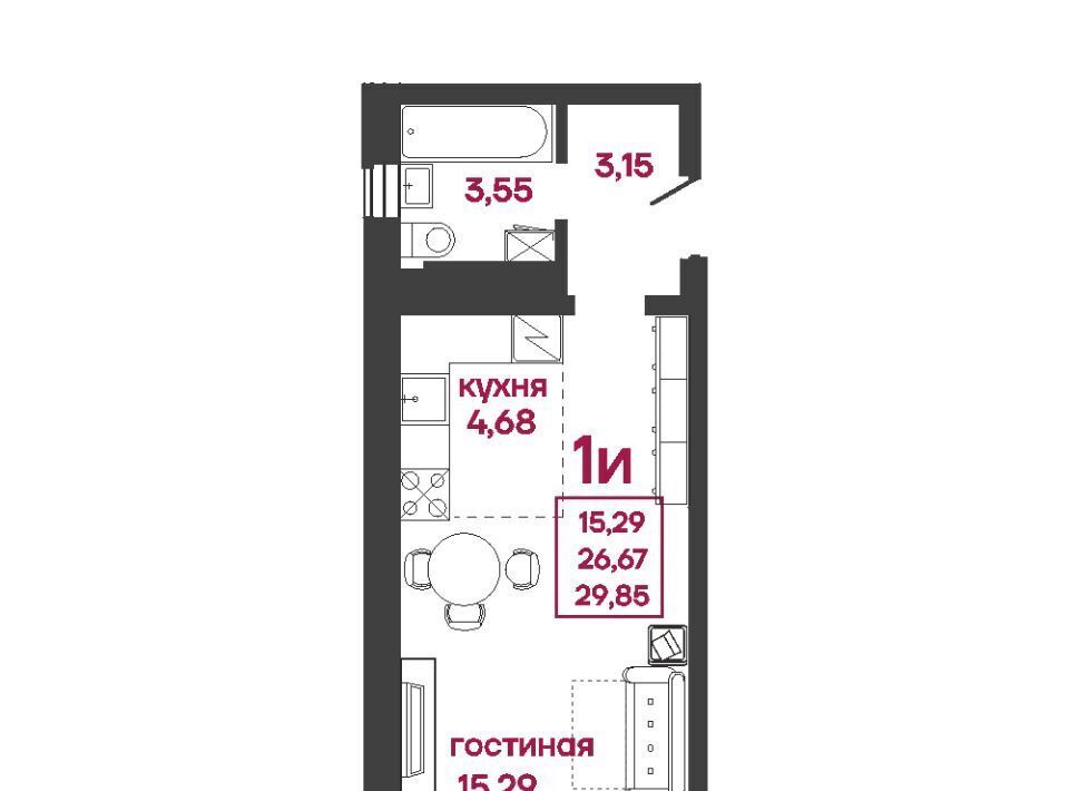квартира г Пенза р-н Железнодорожный ул Баталина 31 фото 1
