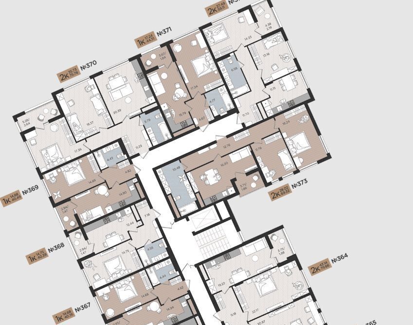квартира г Калининград р-н Центральный пр-кт Советский 50к/1 фото 2