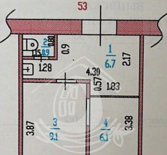 квартира г Барнаул р-н Железнодорожный ул Советской Армии 50а/2 фото 2
