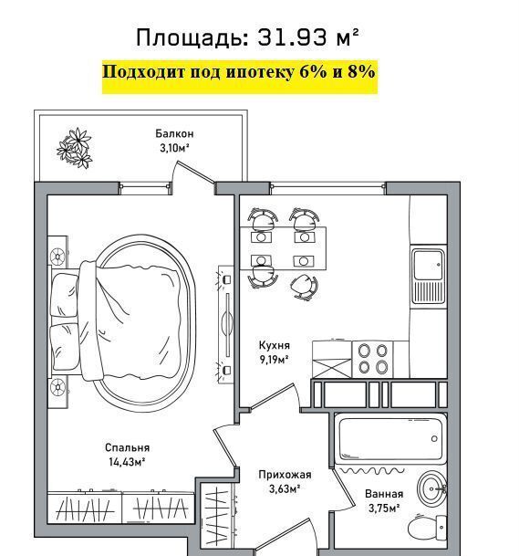 квартира г Ярославль р-н Дзержинский ул Строителей 16к/3 фото 1