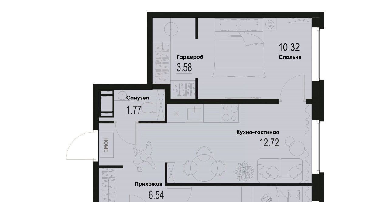 квартира р-н Всеволожский г Мурино Девяткино фото 1