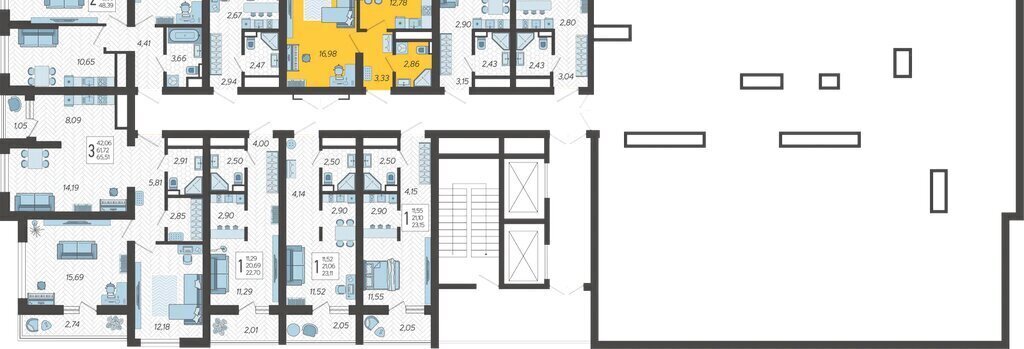 квартира г Сочи микрорайон Бытха Ясногорская улица, 16/2 к 12 фото 2