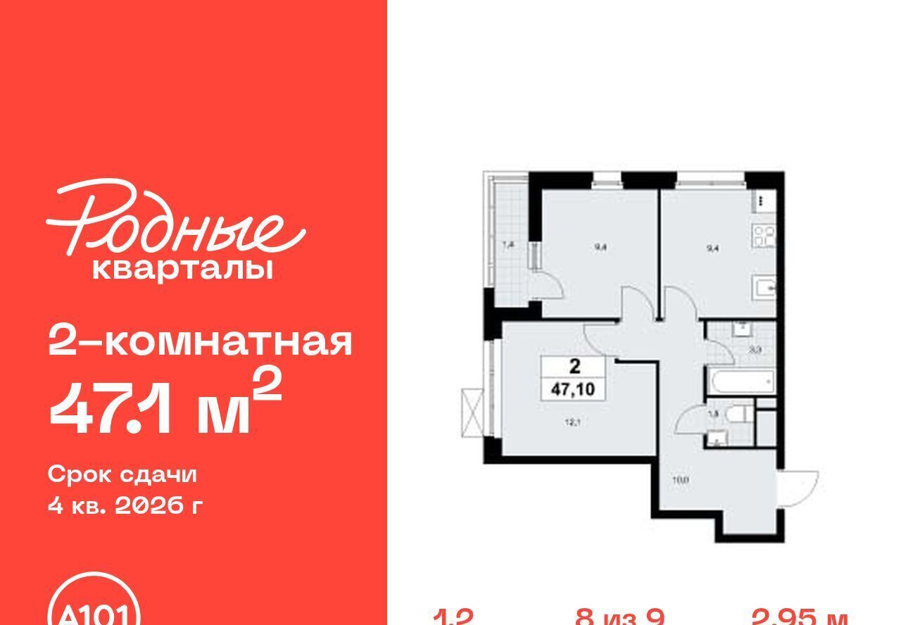 квартира г Щербинка ЖК «Родные кварталы» 2 Филатов Луг фото 1