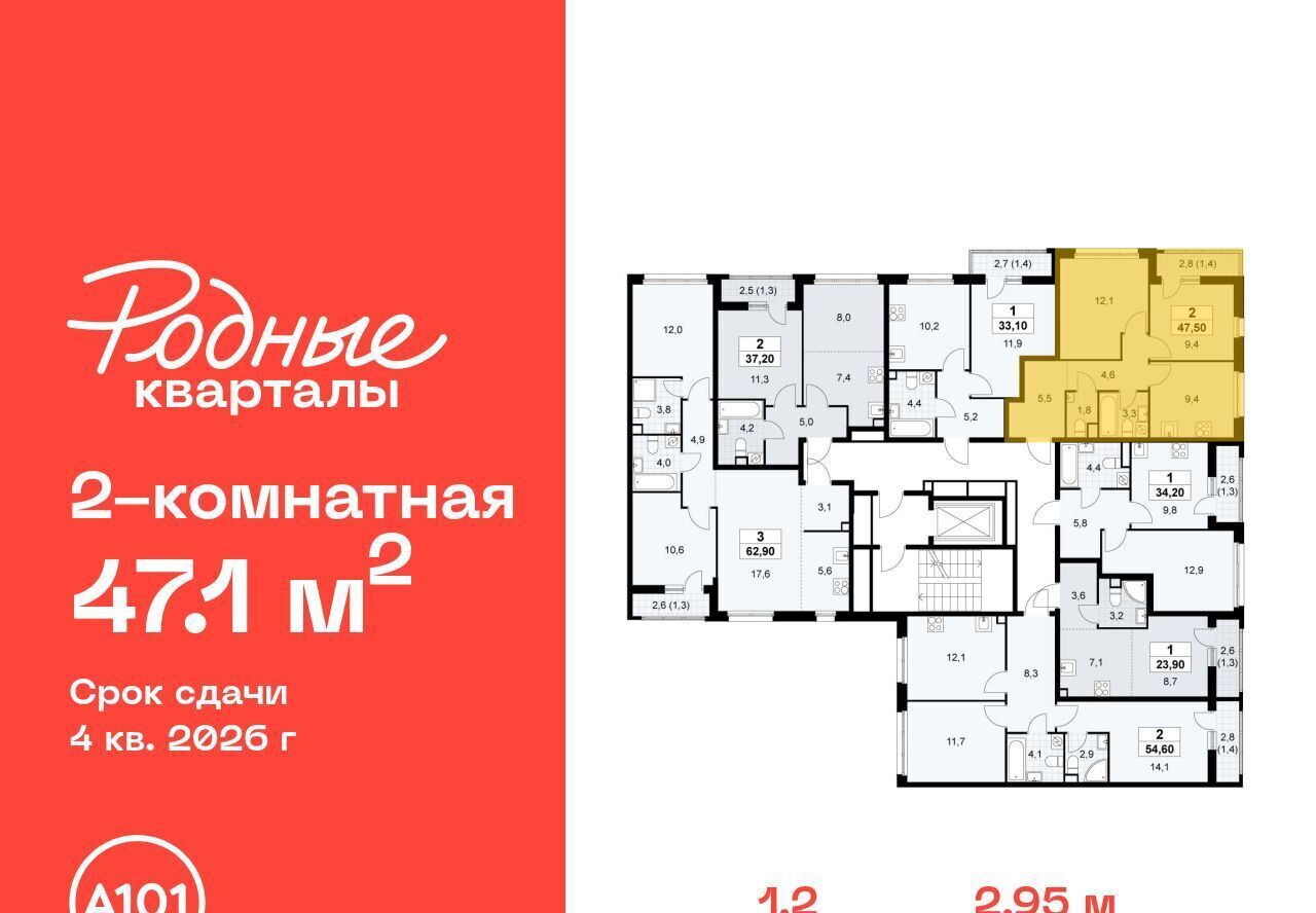 квартира г Щербинка ЖК «Родные кварталы» 2 Филатов Луг фото 2