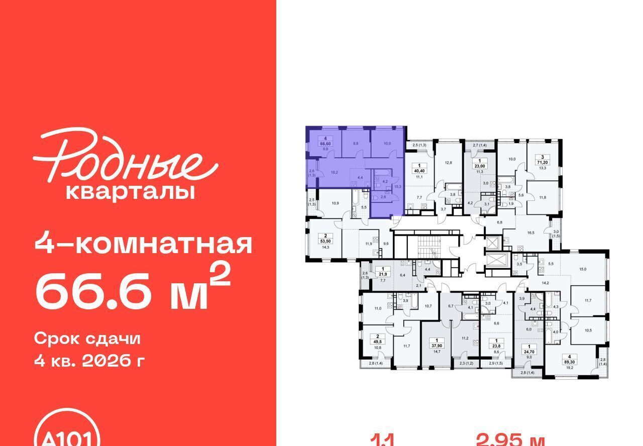 квартира г Щербинка ЖК «Родные кварталы» 1/2 Филатов Луг фото 2