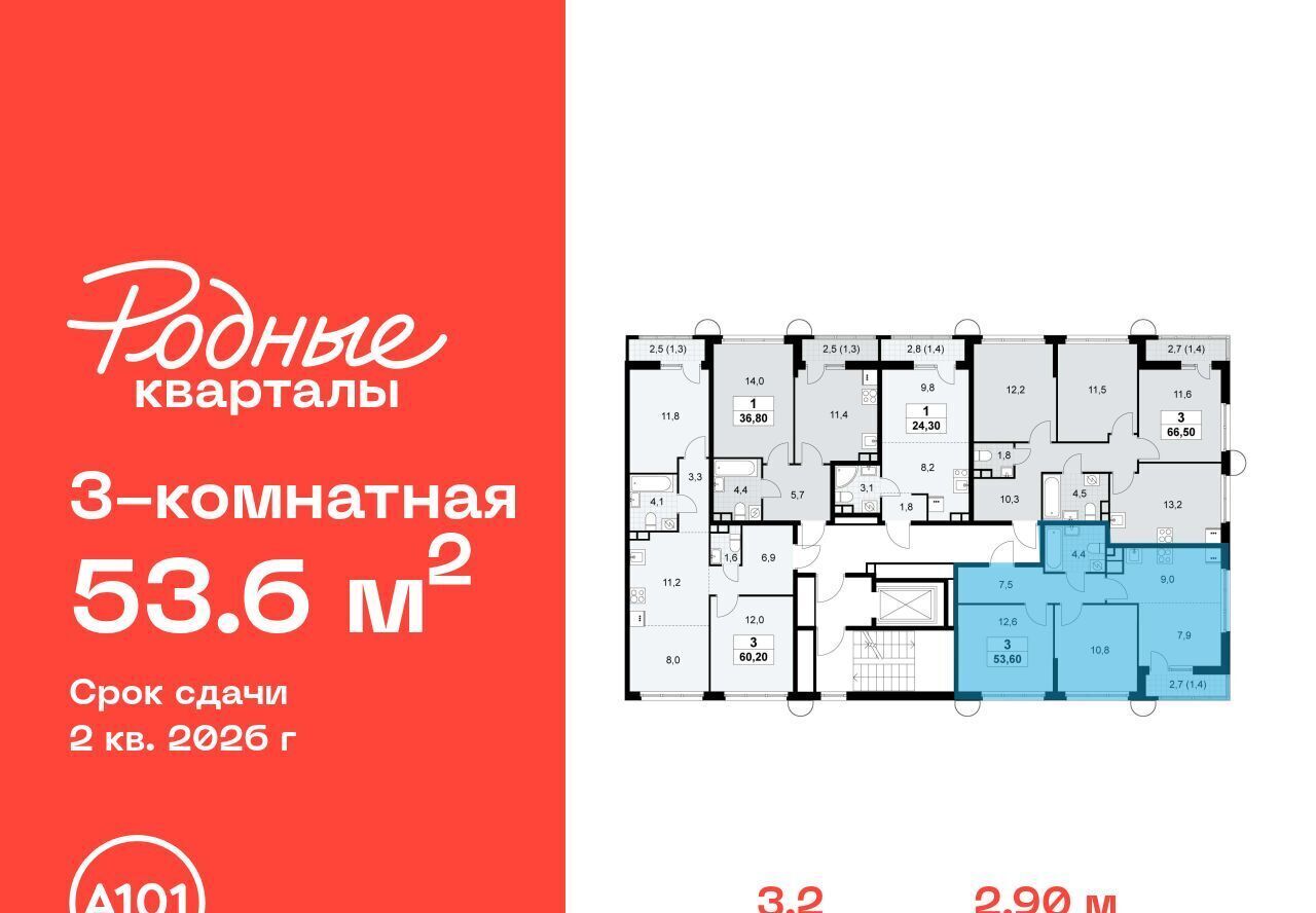 квартира г Щербинка ЖК «Родные кварталы» 3/1 Филатов Луг фото 2