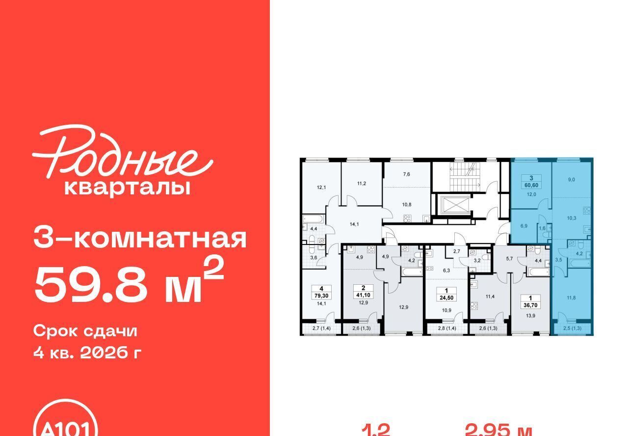 квартира г Щербинка ЖК «Родные кварталы» 2 Филатов Луг фото 2