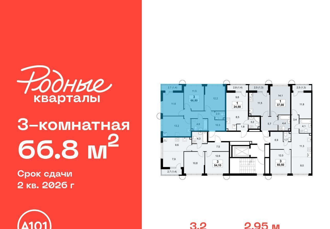 квартира г Щербинка ЖК «Родные кварталы» 3/1 Филатов Луг фото 2