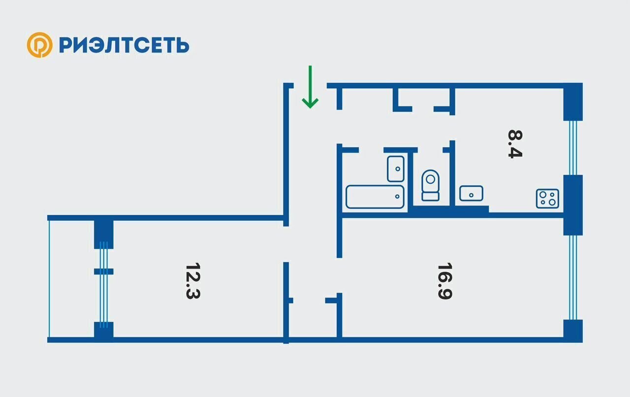 квартира г Мурманск р-н Октябрьский ул Старостина 31 фото 1