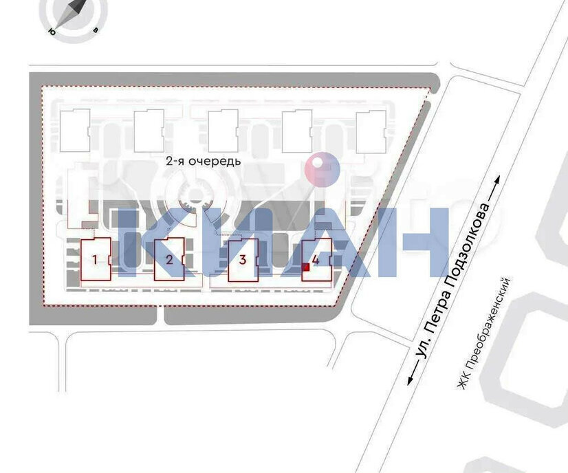 квартира г Красноярск р-н Центральный ул Петра Подзолкова 15бк/4 фото 1