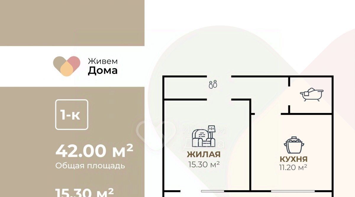 квартира г Волгоград мкр Ангарский р-н Дзержинский ул им. маршала Рыбалко 10 фото 2