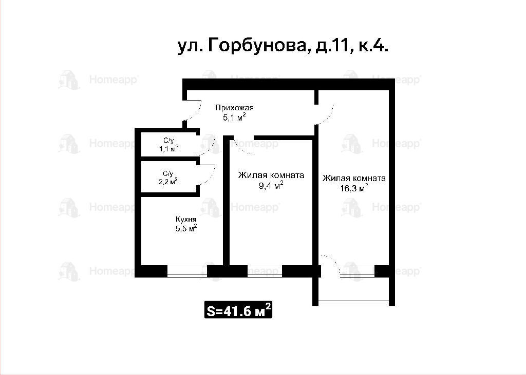 квартира г Москва метро Сетунь Сетунь метро МЦД-1, МЦД-1, метро МЦД-1 Западный адм. округ Горбунова ул., 11К 4 фото 25