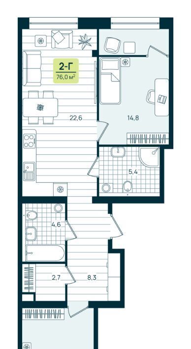 квартира г Нижневартовск К-2 кв-л фото 1