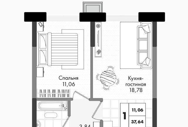 квартира г Краснодар р-н Прикубанский ул им. генерала Брусилова 1/2 5 лит фото 1