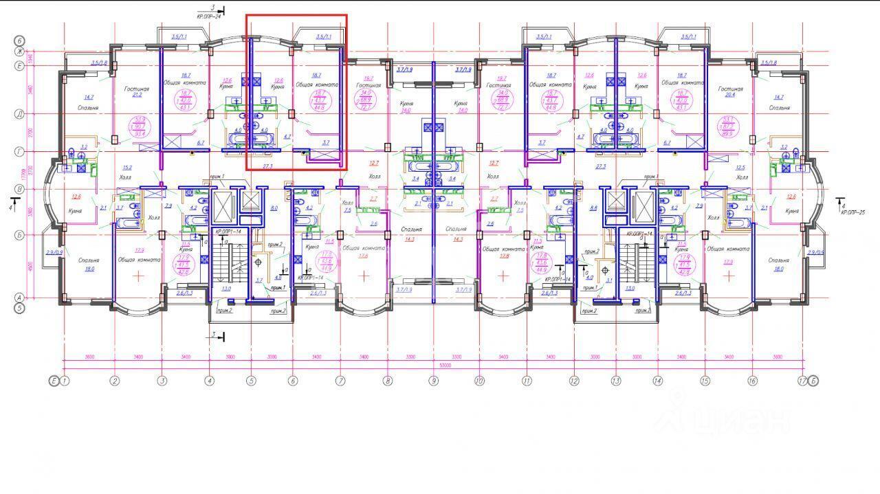 квартира г Краснодар р-н Центральный ул 9-го Мая 48/1 2 ЖК «New Tower» фото 2