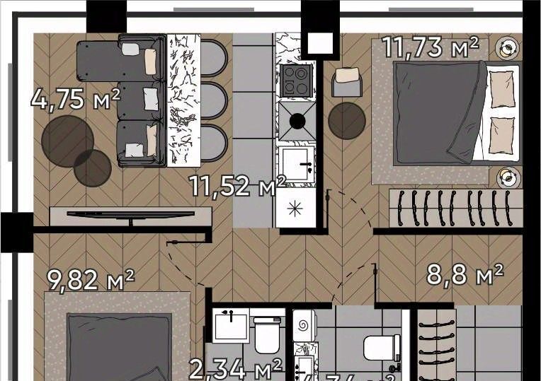 квартира г Москва ул Берзарина 37 поле, Октябрьское фото 1