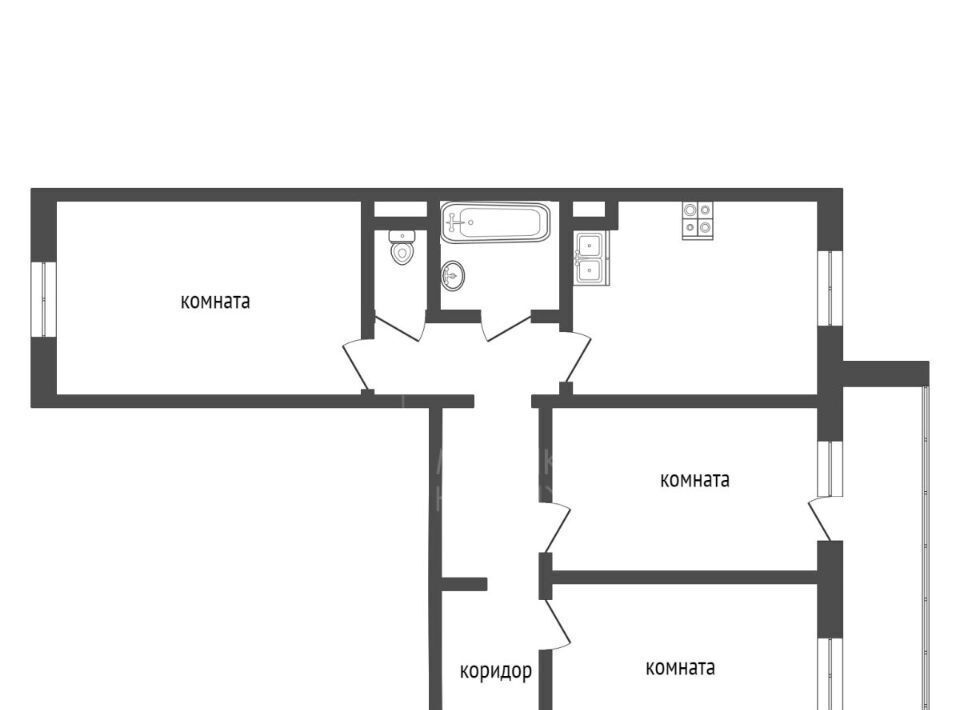 квартира г Тюмень р-н Ленинский ул Алматинская 12 фото 2