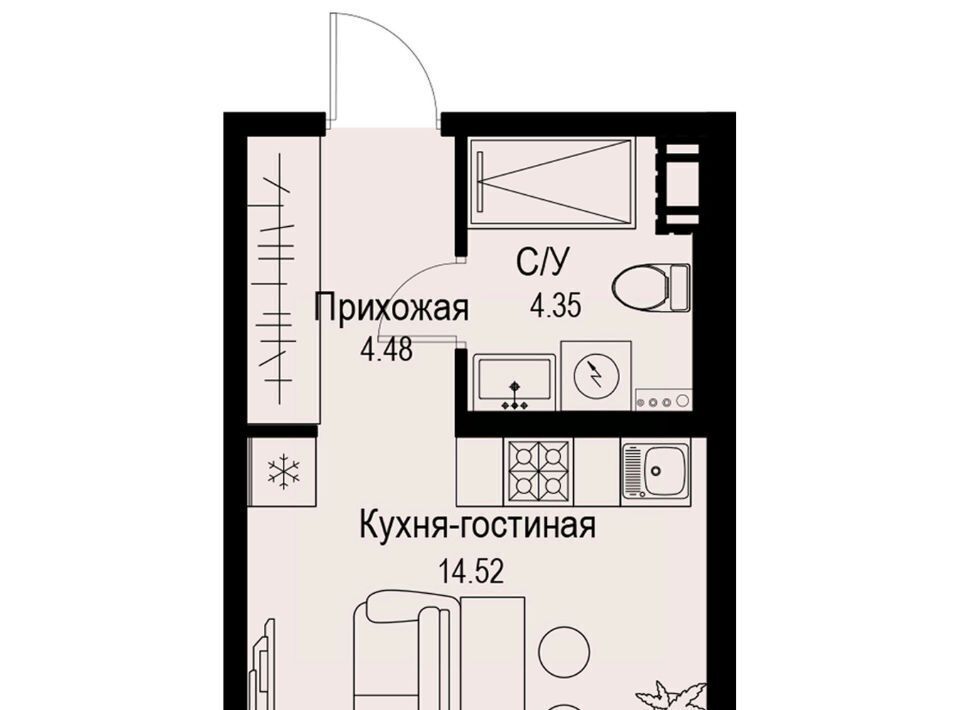 квартира г Санкт-Петербург метро Петроградская ул Профессора Попова 38 фото 1