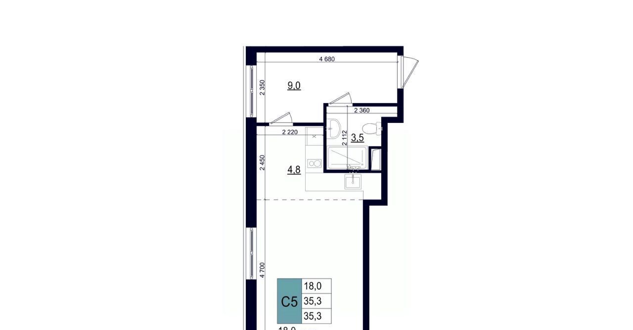 квартира г Одинцово БЗРИ Баковка 6-6А мкр, Одинцово-Сити жилой комплекс фото 1